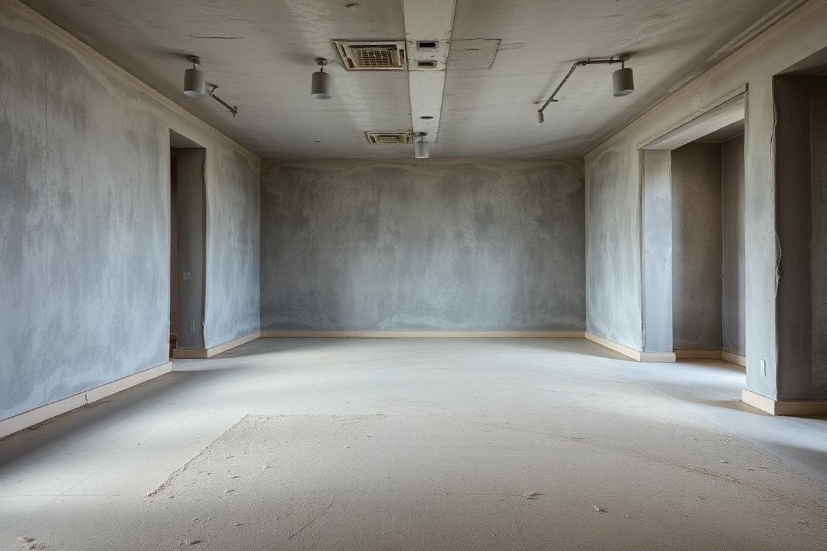 Bare room before interior execution
